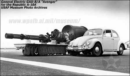 The General Electric GAU-8/A 'Avenger' 30 mm cannon