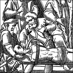 Various forms of water torture including what is now known as waterboarding were used during the infamous Spanish Inquisition trial process.