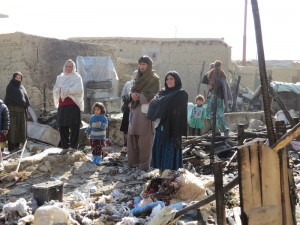 Refugees in the Chaman e Babrak camp